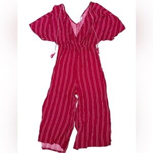Red Striped Jumpsuit